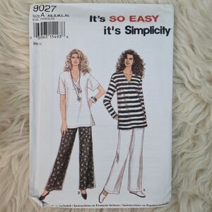 Simplicity So Easy Top & Pants Sewing Pattern 9027